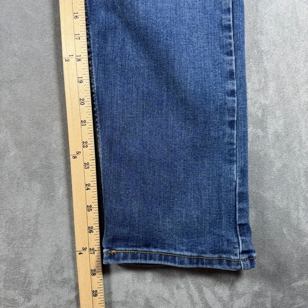 Levis 502 Regular Taper Mens Jeans 34x30 Blue Medium Wash Stretch Denim